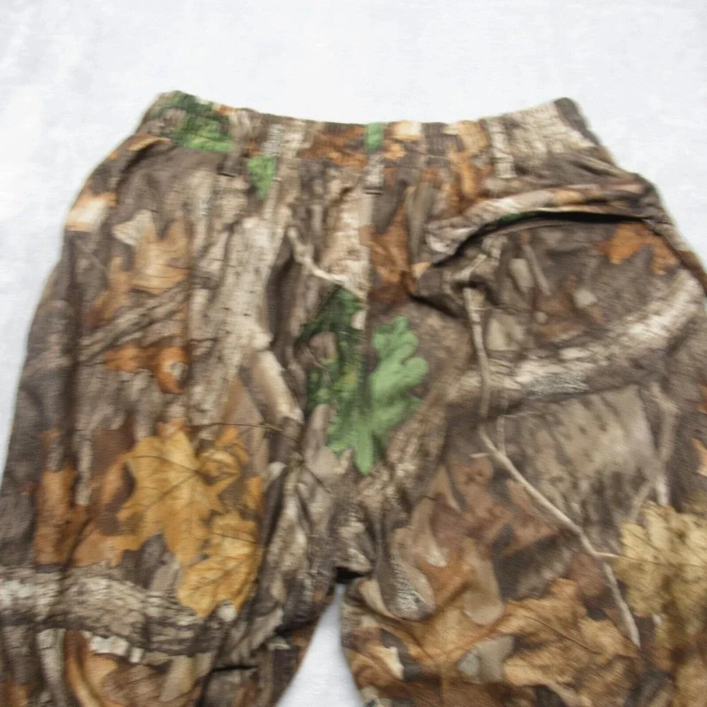 Pella Camo Pants Men Medium Flex Waterproof Button Suspenders Hunting VTG 30x31